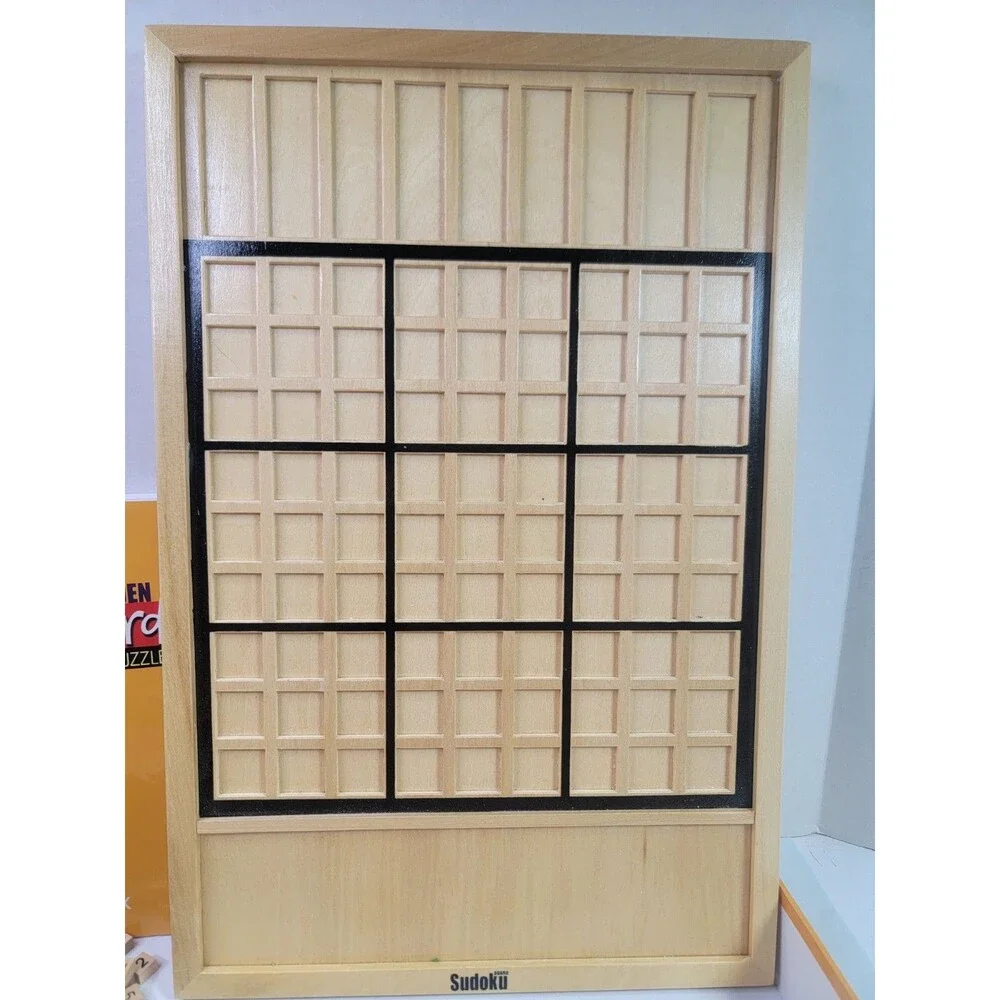 Smart Minds Original Wooden Sudoku Board Number Puzzle Game Complete w/ Box Book
